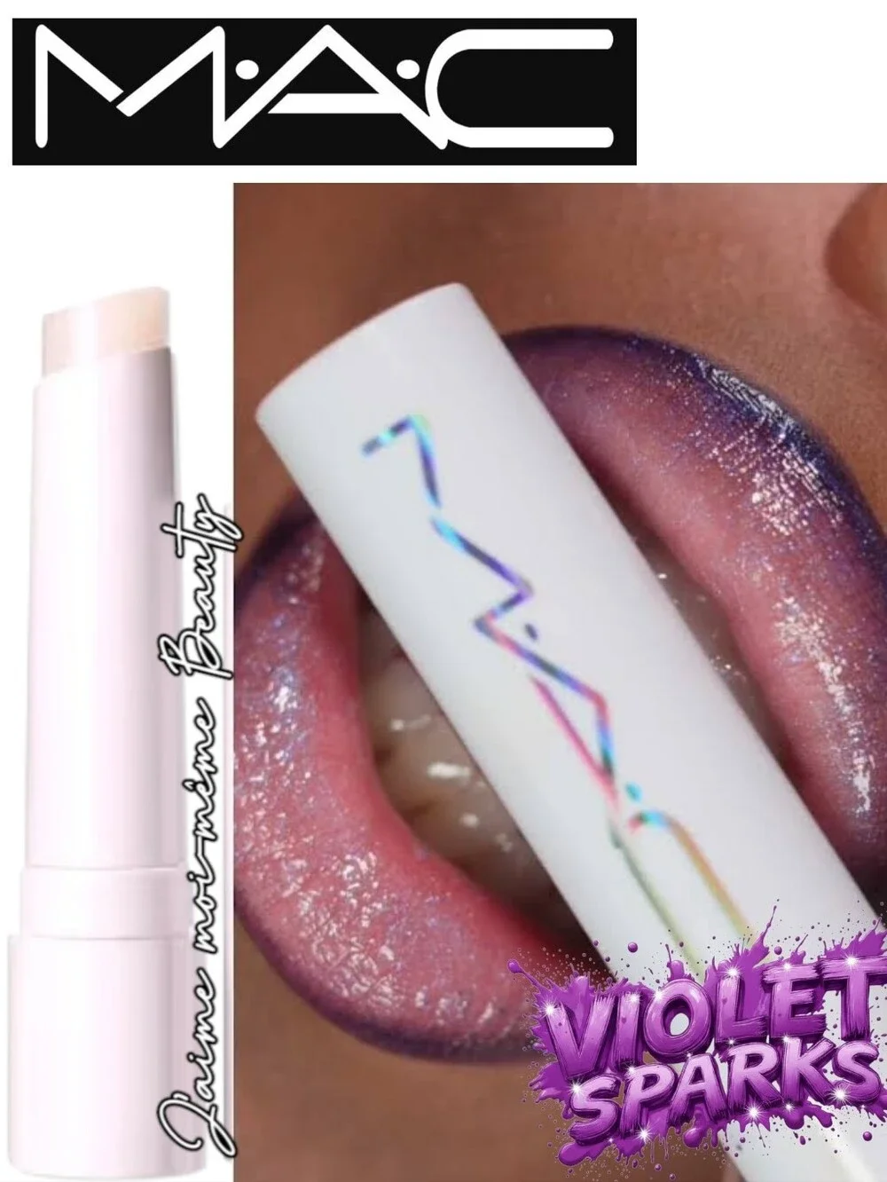 MAC Cosmetics Violet Sparks Squirt Plumping Lip Balm Shimmering Magenta Pearl
